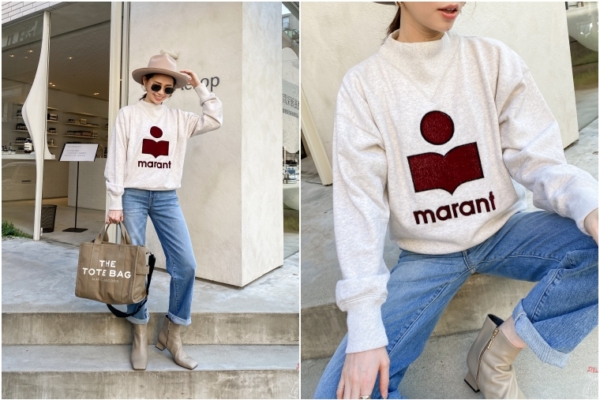 【秋季戰利品穿搭】Isabel Marant Étoile Logo衛衣+Marc Jacobs托特包